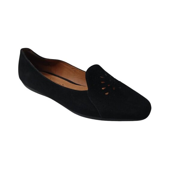 Gentle Souls Erica Black Leather Flats Loafers Womens 7 - Picture 1 of 12